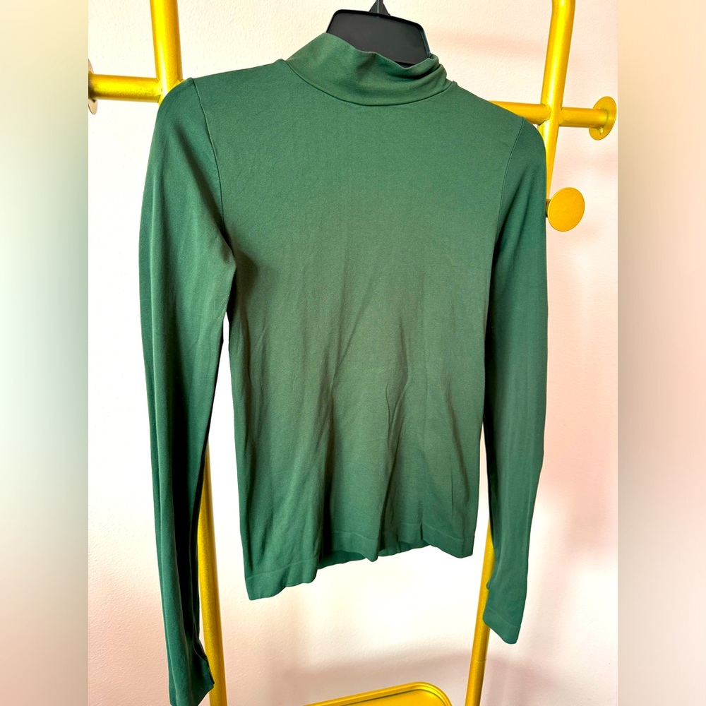 Free people forest green fitted top - long sleeve